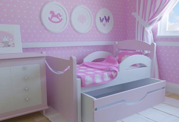 Раздвижная кроватка для детей от 2х до 15ти лет