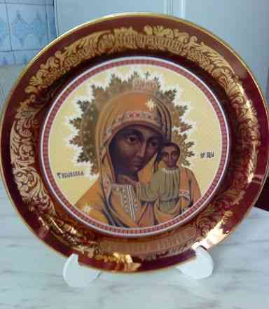 Декоративная тарелка с Табынской иконой Богоматери