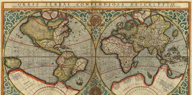  старинная карта мира