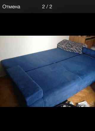 Замшевый диван-кровать