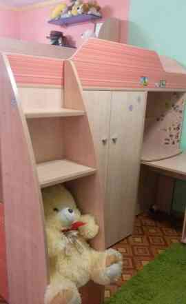 Детский уголок "Радуга" (кровать, шкаф, стол)