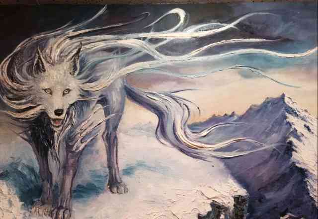 "Волк" Картина маслом