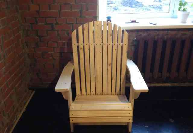 Кресло "Адирондак" и стул из массива дерева