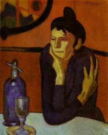 "Любительница абсента". 1901 г Пабло Пикассо