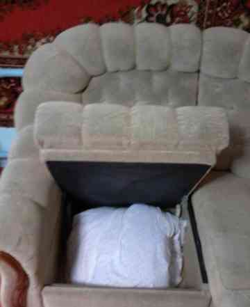  угловой диван и кресло-кровать