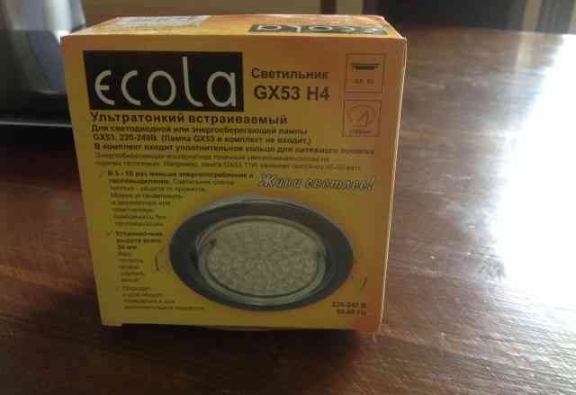  встраиваемые светильники ecola gx53 h4