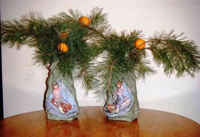 Антикварные вазы - новогодняя сказка