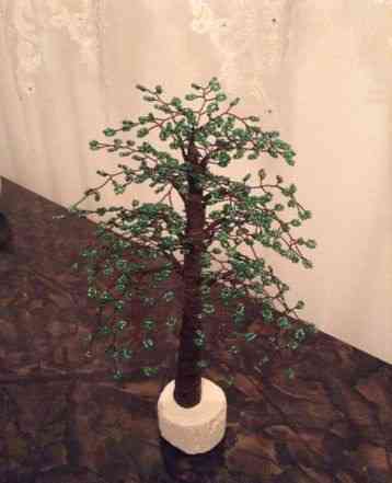 Подарок для учителя на память, Зеленое дерево из б