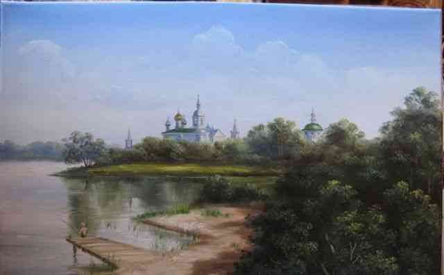 Ростовский монастырь 40х60см, х. м