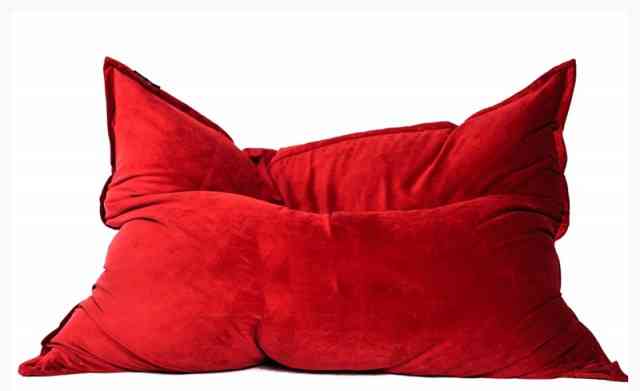 Бин Бег (Кресло-подушка) Красный вельвет