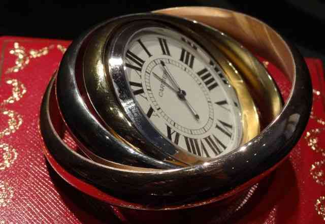 Карманные (туристик) часы Cartier с будильником