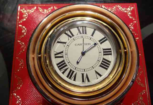 Карманные (туристик) часы Cartier с будильником