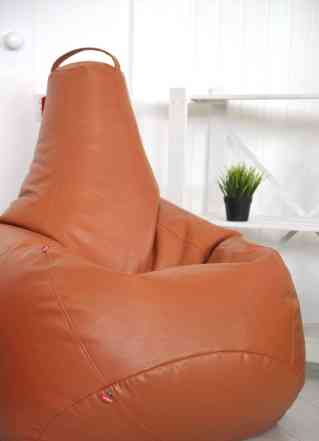 Кресло большого размера из экокожи "Корица"