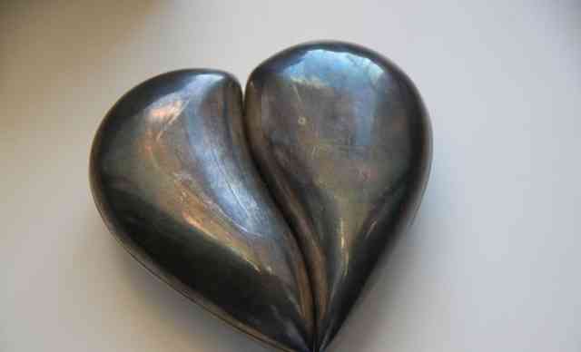 Шкатулка "Сердце" для юв. украшений, серебро