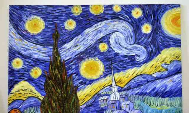 Копия картины Ван Гога Звездная ночь(масло)