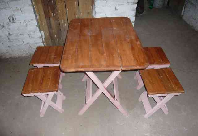  раскладной комплект стол и 4 стула