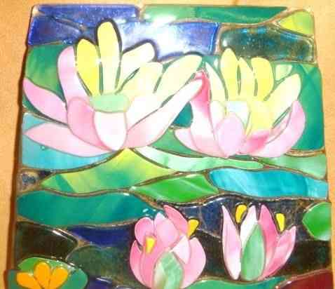 Тарелка декоративная Лилии Tiffany (Тиффани) Muran