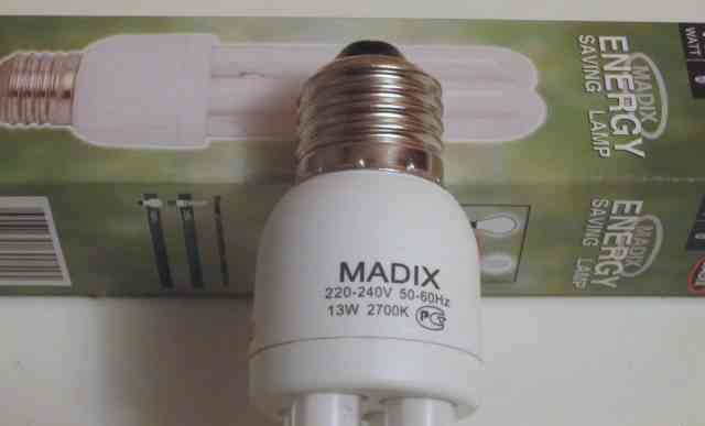 Лампочка энергосберегающая Madix 13 Вт