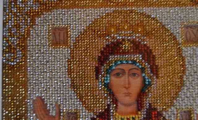 Икона бисером Св. Богородица Неупиваемая Чаша