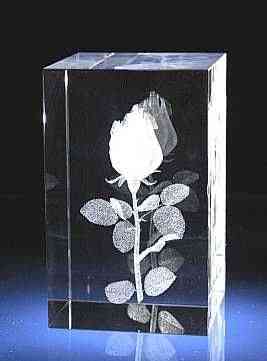 Роза в стекле с подсветкой