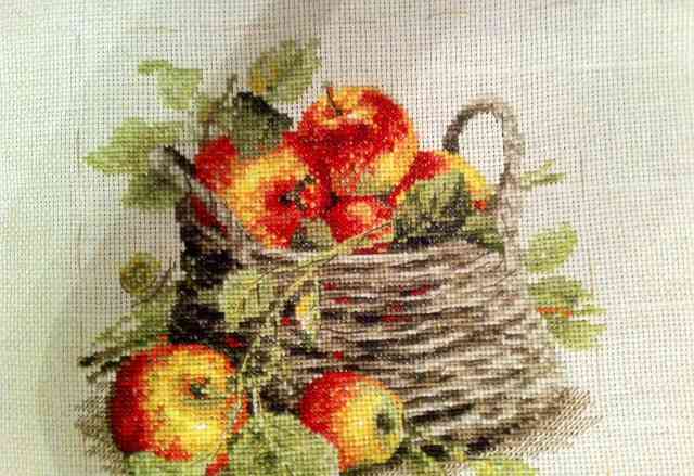 Яблоки вышивка крестом