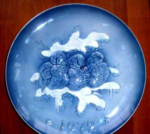 Декоративная тарелка. Новогодняя 1972 год. Фарфор