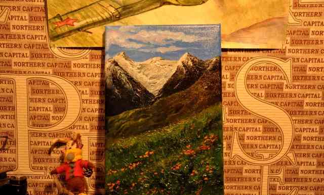 Картина "Гора Белуха. Альпийские луга"