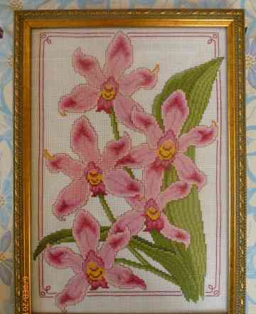 Картина крестом "Дикая Орхидея"