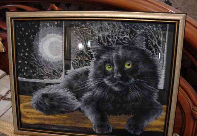  картина "Кошка под луной"