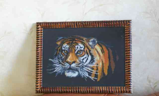 Вышитая картина Тигр