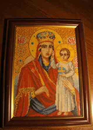 Вышивка икона Божией Матери" Презри на смирение"