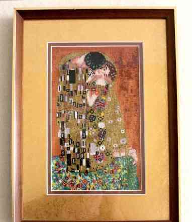 Поцелуй (Г. Климт ) Вышитая крестиком картина
