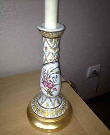 Настольная лампа (фарфор с позолотой)