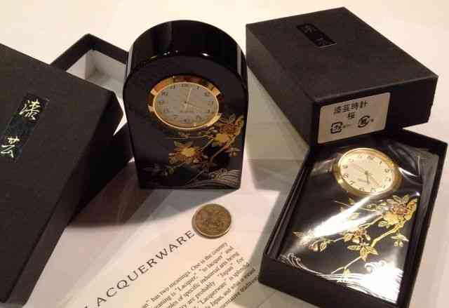 Настольные часы и шкатулки из Японии