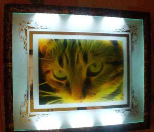 Зеркальная картина "Кельтский кот"