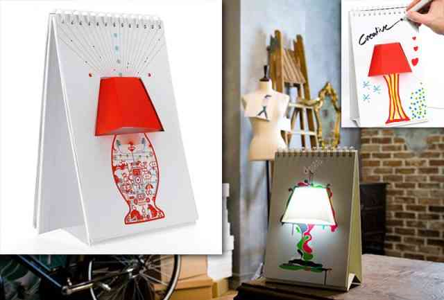 Креативный светильник-блокнот "Лампа"
