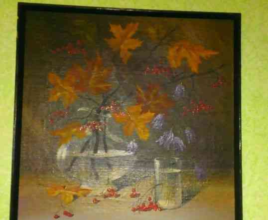 Картины "Красные маки", "Поздняя осень", "Клены"