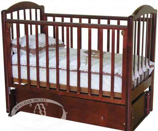 Детская кроватка Можга Регина С-580, красно-корич