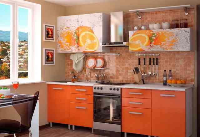 Новая кухня Апельсин 2 м мдф