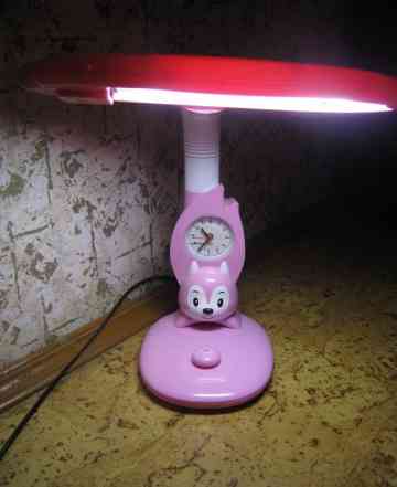  детский светильник с часами