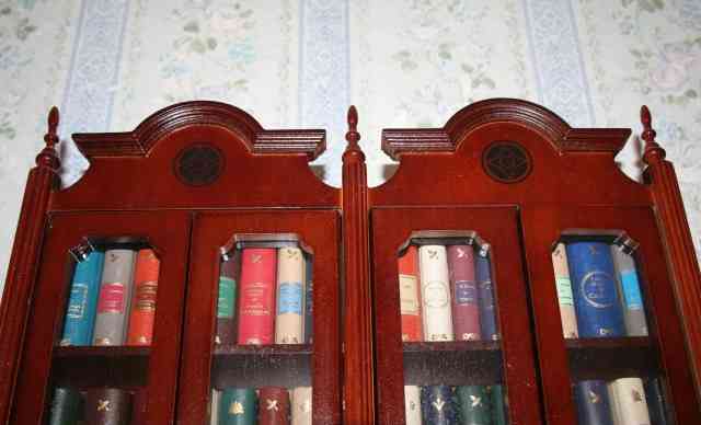 Книжный шкаф с книгами (миниатюра)