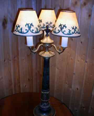 Старинная лампа-канделябр