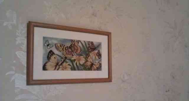Вышитая картина "Бабочки"