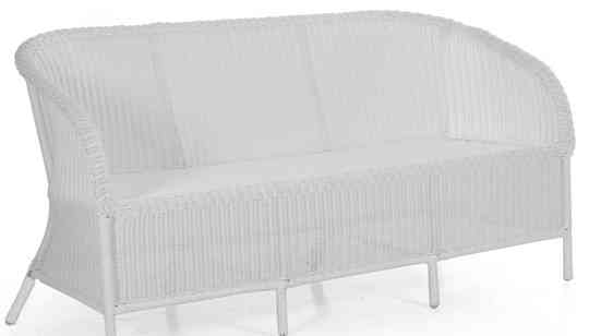 Плетёный диван "Магда" (белый, искуст. ротанг) нов