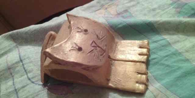 Глиняные игрушки-статуэтки ручной работы кот и ове