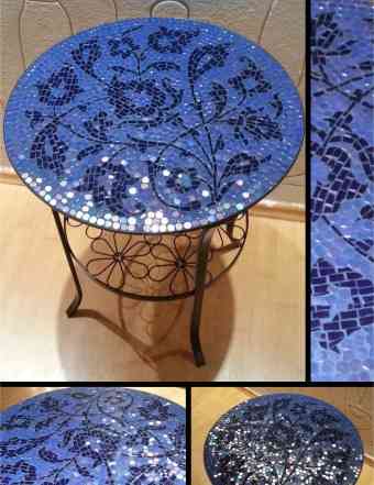Стол с мозаичной столешницей