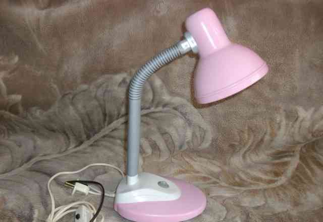 Лампа настольная электр. розовая