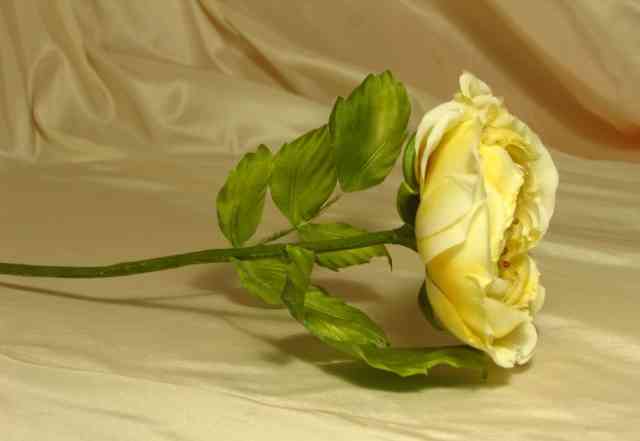 Цветы из шелка Роза Колетт