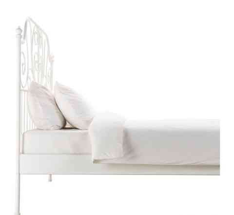 Кованная белая кровать лейрвик