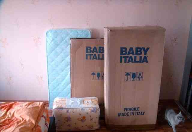 Детская кроватка "Baby Italia" б/у, массив бука